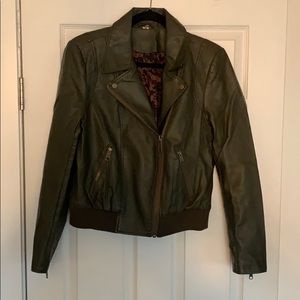 Free People Vegan Moto Bomber Jacket Size Medium